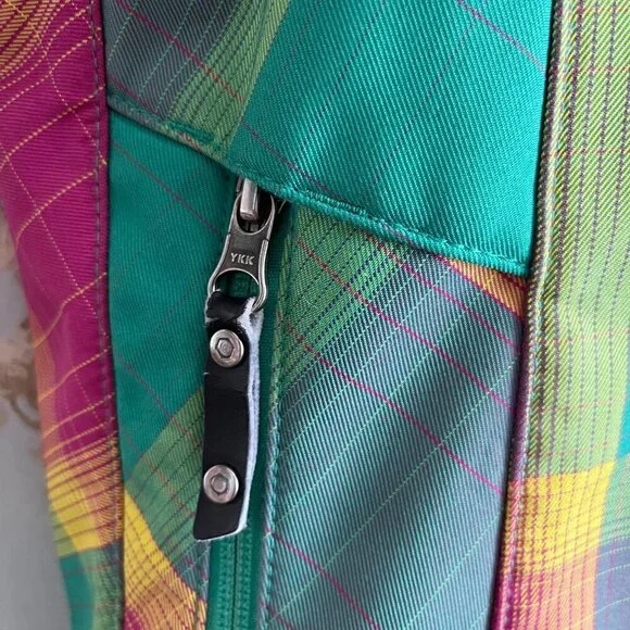 The North Face Women Jacket Size Large Colorblock Hooded Plaid Outdoor Y2K Core - Picture 6 of 16